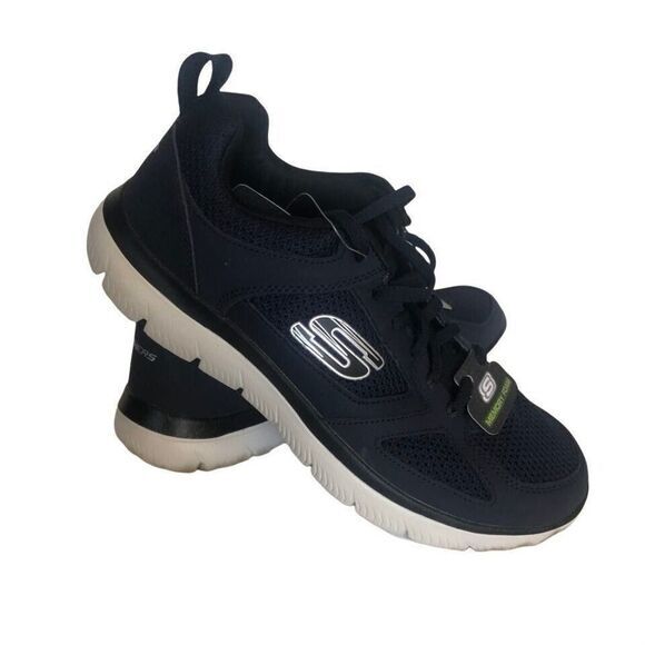 Skechers Lite-Weight Memory Foam Sneaker Unisex, Size 8.5 navy/white, brand‎ new - Picture 1 of 12